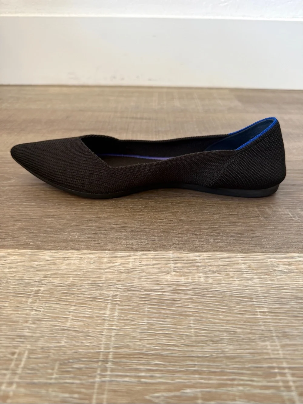Rothy's The Point Flats Women's Size 9 Black Blue Pointed Toe
